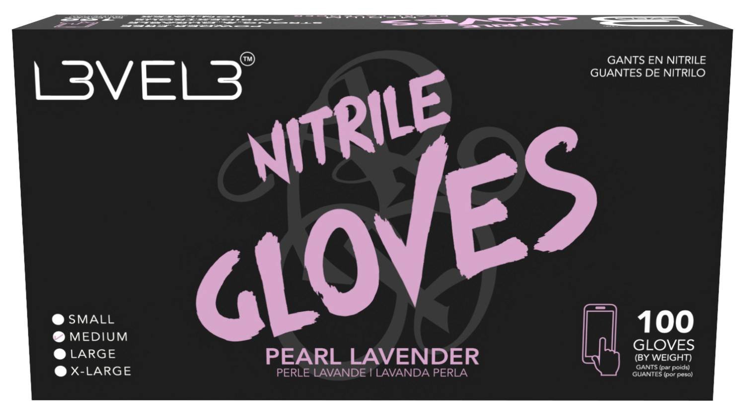 LEVEL3 NITRILE GLOVES LAVENDER [MEDIUM]