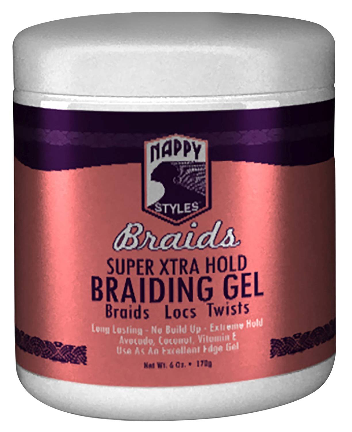 NAPPY STYLES SUPER XTRA HOLD BRAID GEL 6 OZ