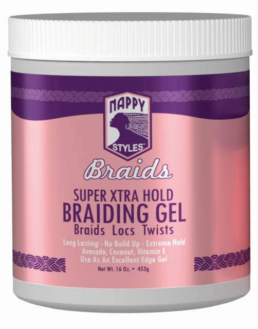 NAPPY STYLES SUPER XTRA HOLD BRAID GEL 16 OZ