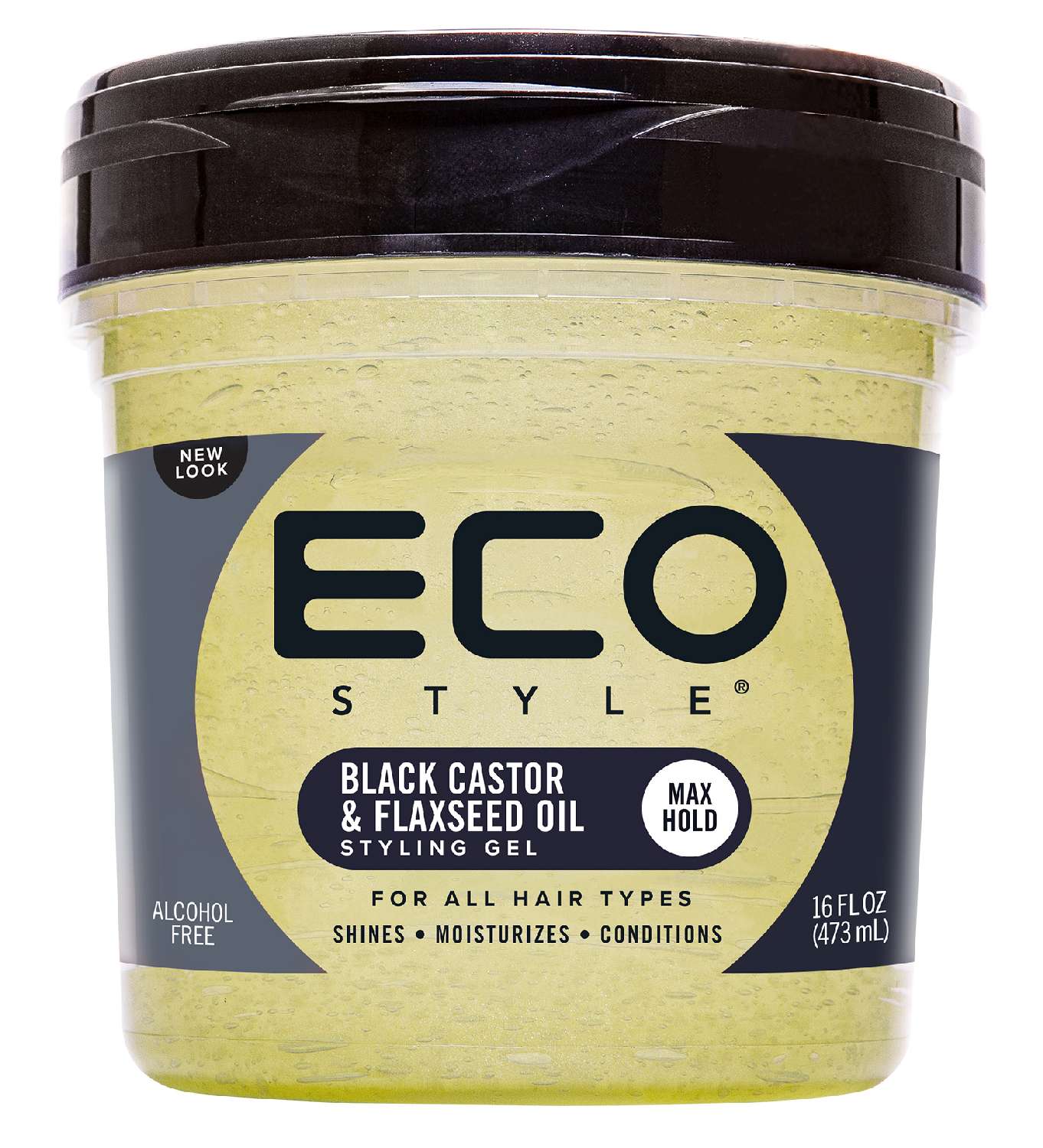 ECO STYLE GEL [BLACK CASTOR/FLAXSEED] 16 OZ
