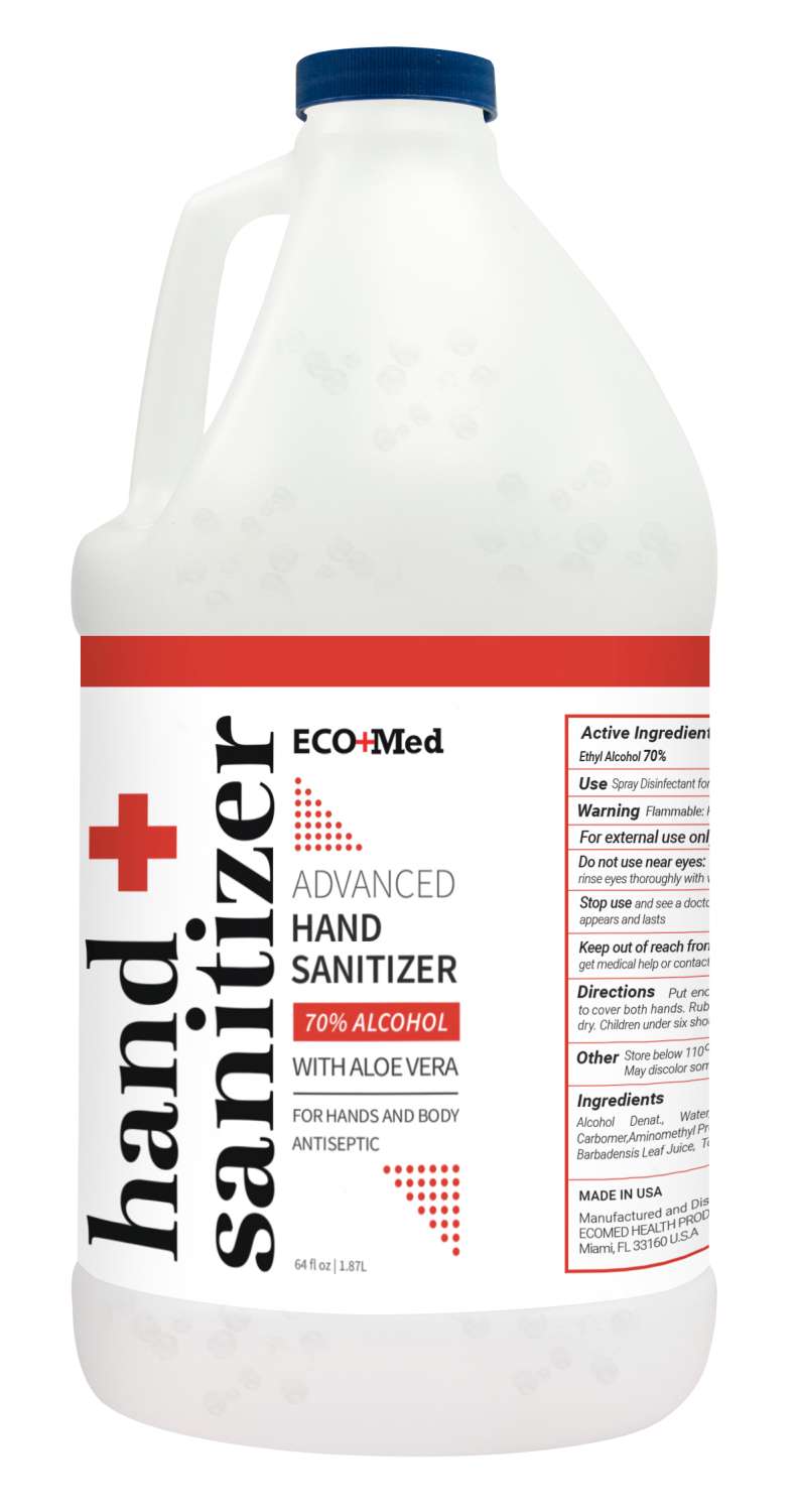 ECO MED HAND SANITIZER 64 OZ