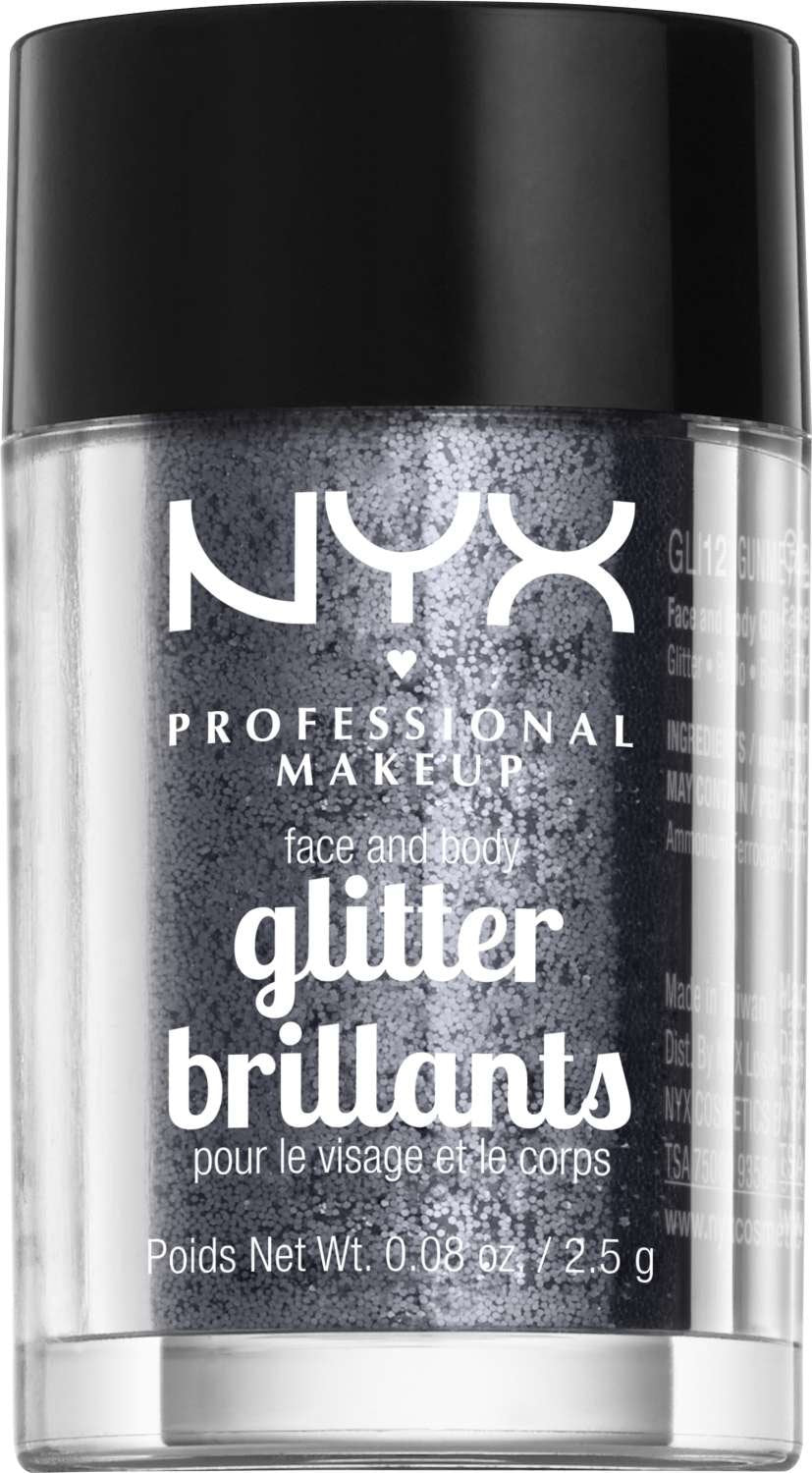 NYX FACE/BODY GLITTER-12_GUNMETAL
