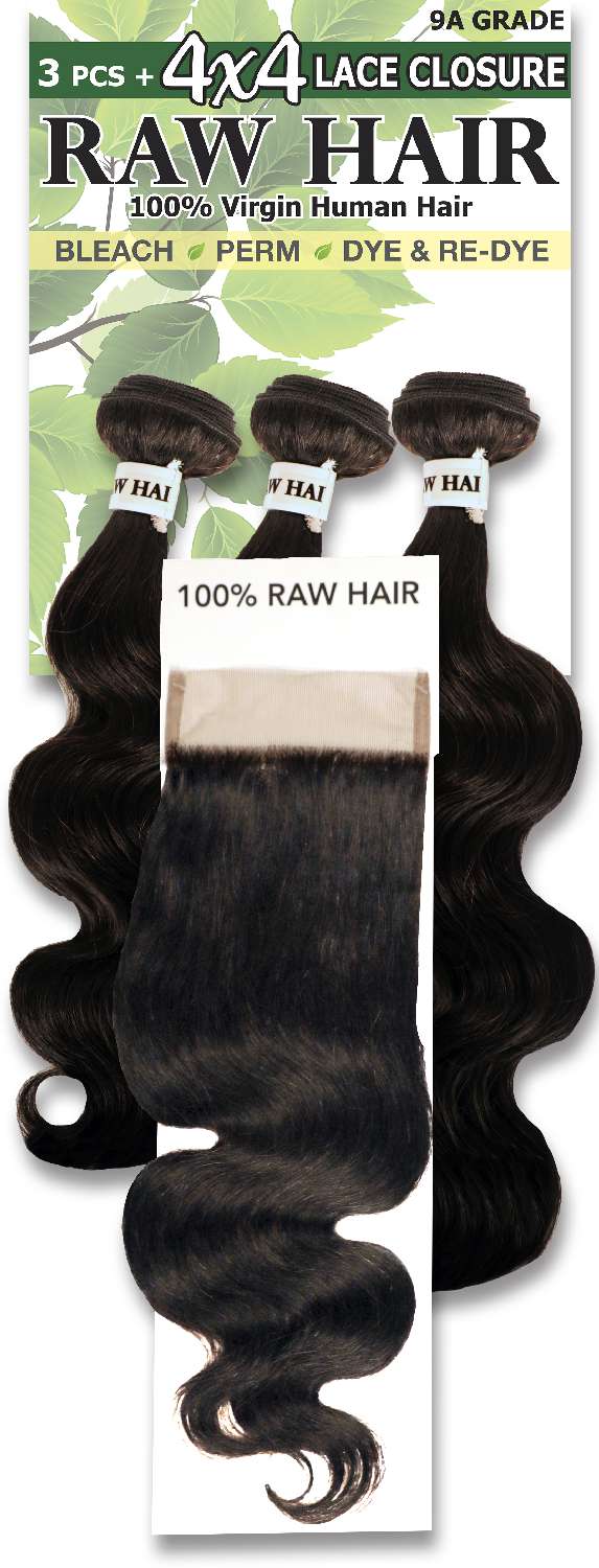 HH RAW HAIR 4PCS B/W 14-18-#NAT