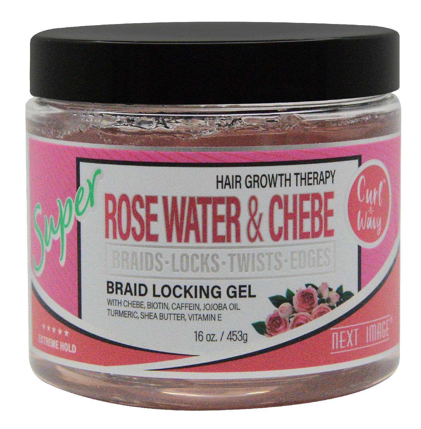 NEXT IMAGE BRAID GEL S/HOLD ROSE WATER 16 OZ