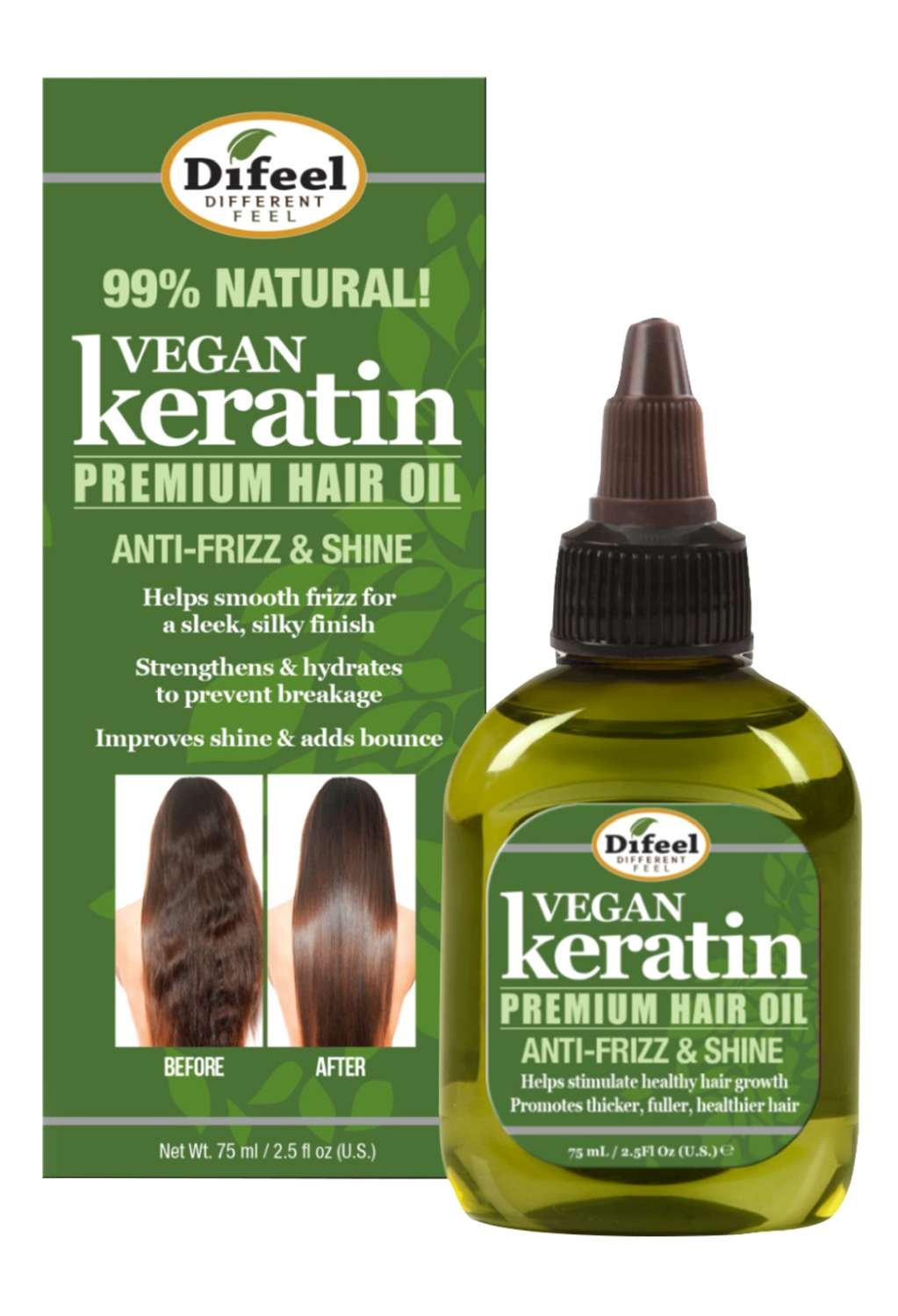 DIFEEL [BX] VEGAN KERATIN ANTI-FRIZZ OIL 2.5 OZ