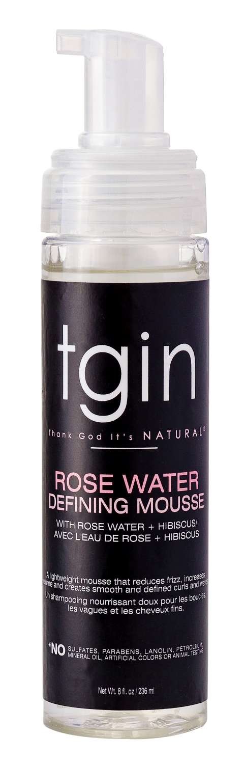 TGIN ROSE WATER CURL DEFINING MOUSSE 8 OZ