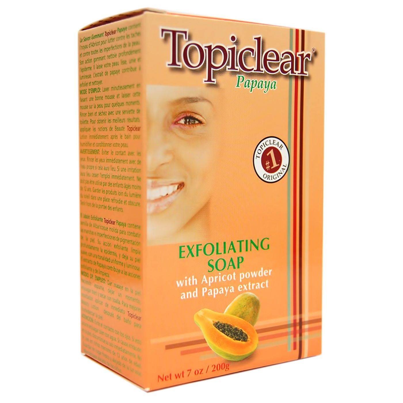 TOPICLEAR PAPAYA SOAP [EXFOLIATING] 7 OZ