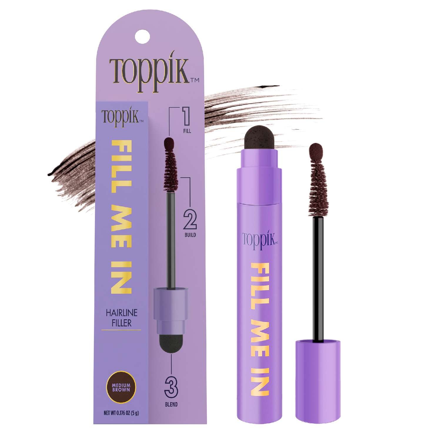 TOPPIK FILL ME IN HAIRLINE FILLER M/BRN