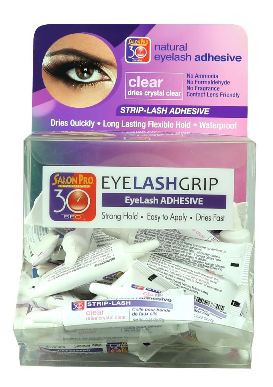 SALON PRO 30 EYELASH GLUE CLEAR 0.25OZ