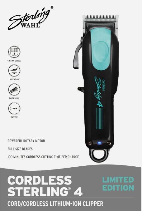 WAHL CLIPPER STERLING 4 [BLK/AQUA]