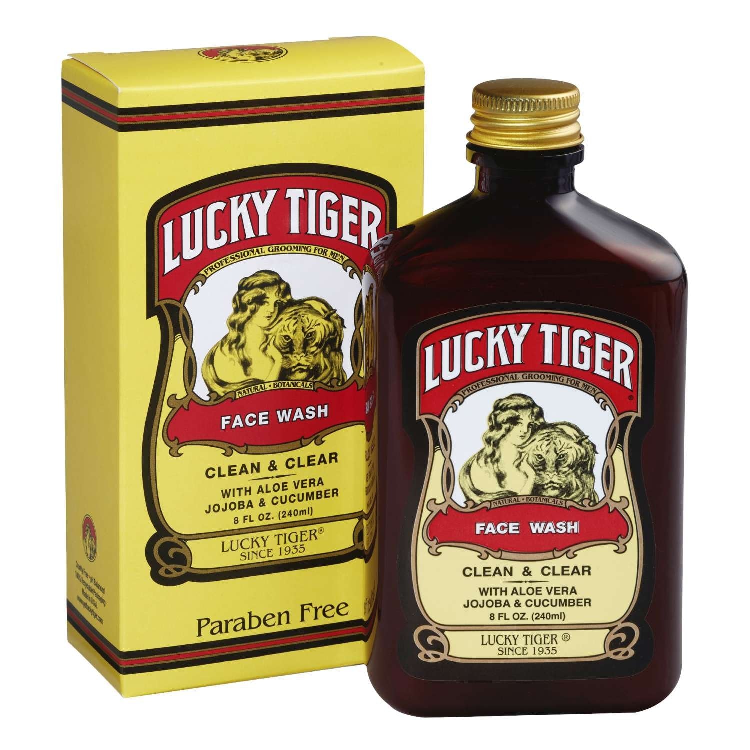 LUCKY TIGER LIQUID FACE WASH 8 OZ